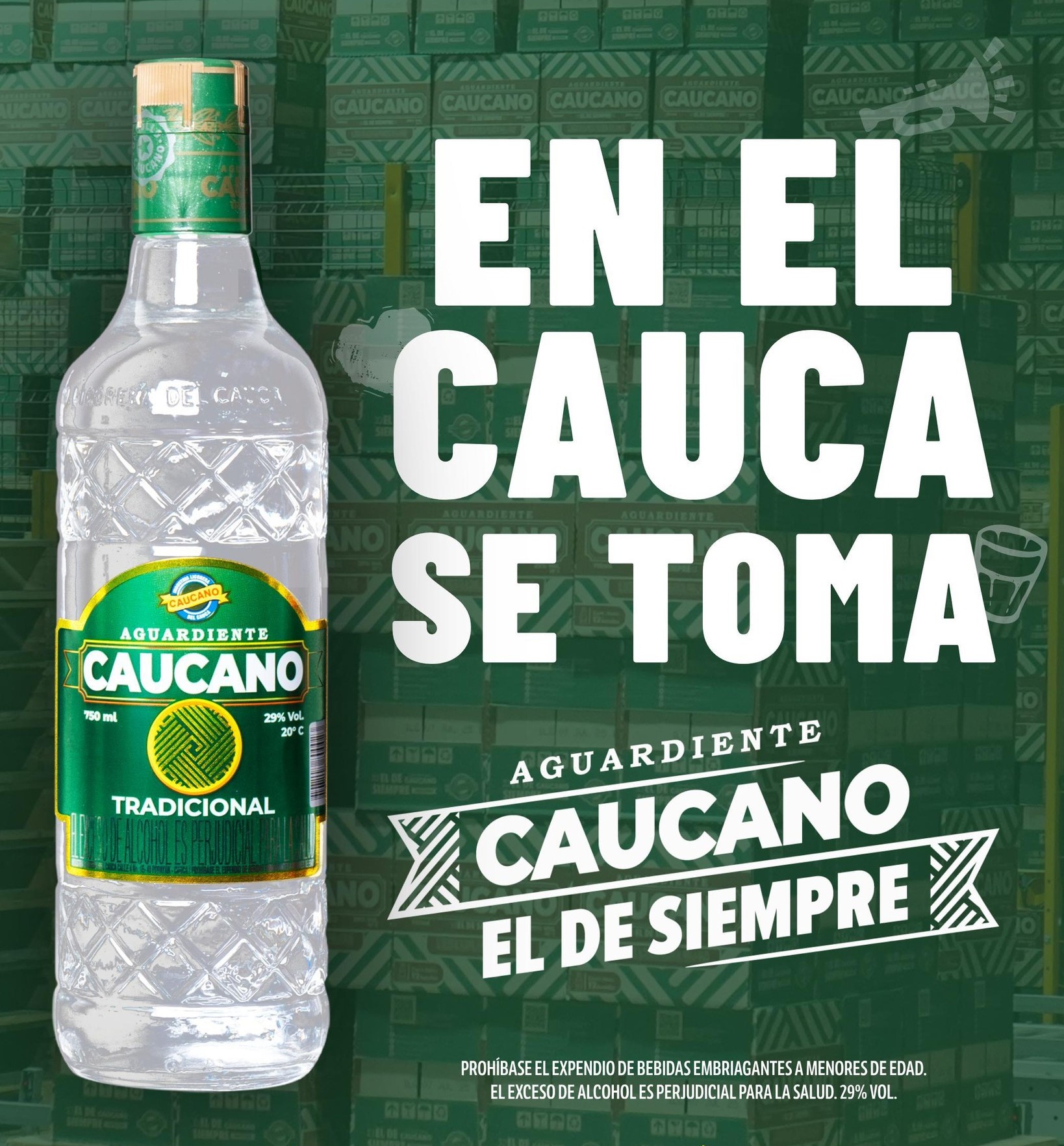                                              Quienes saben de calidad y buen sabor… disfrutan del mejor: Aguardiente Caucano, El de Siempre. ✨💚
                                    