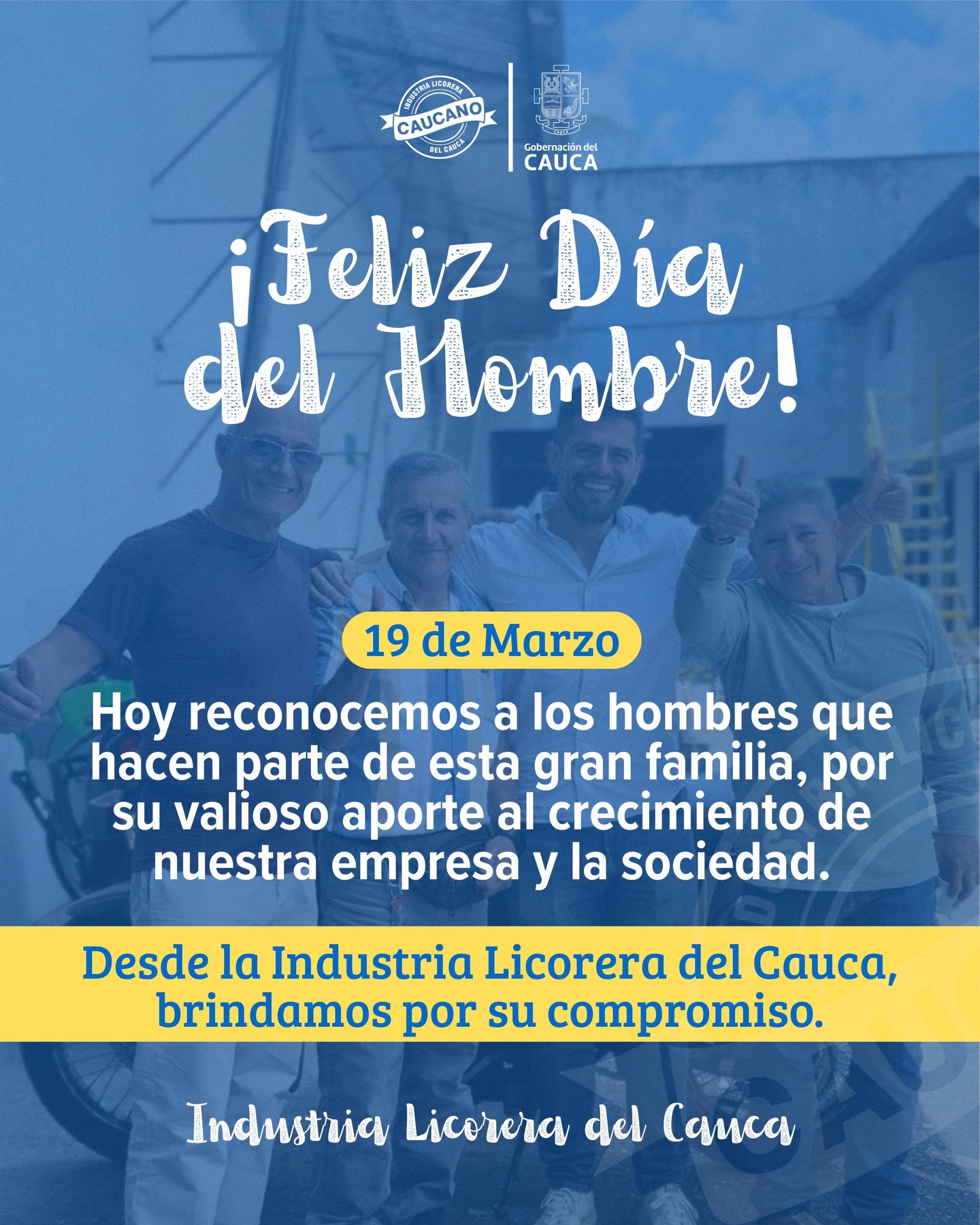                                             Hoy brindamos por su dedicación, su entrega diaria y el valor que aportan a nuestra factoría.  ¡Feliz Día del Hombre!
                                                