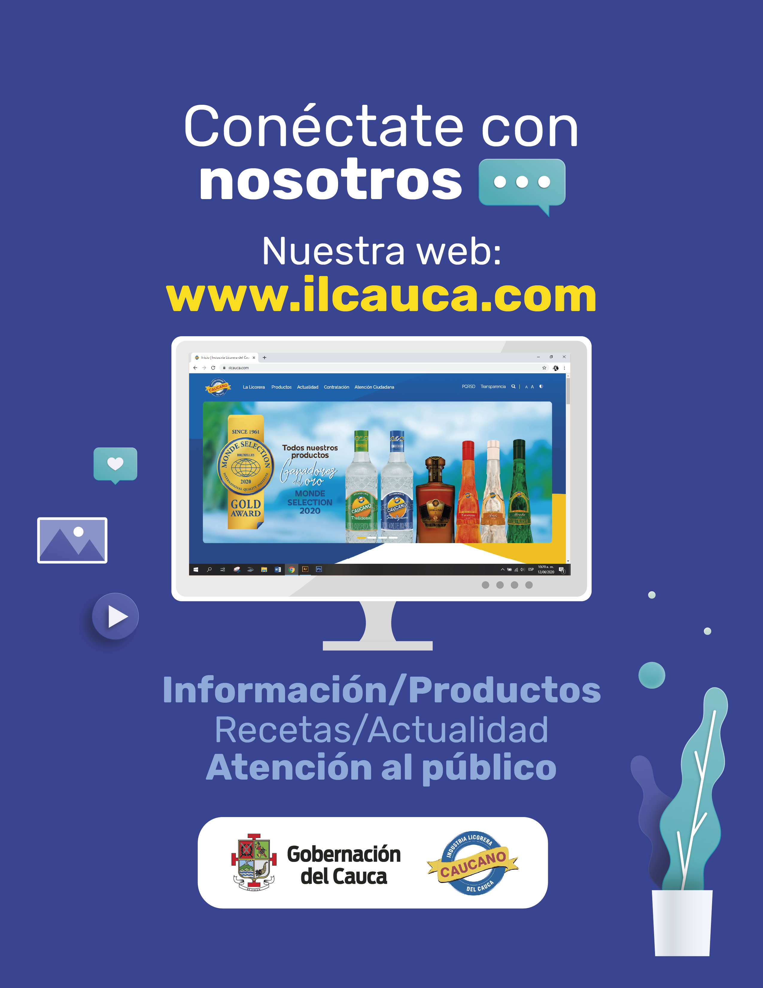 Industria Licorera del Cauca tiene nueva página web