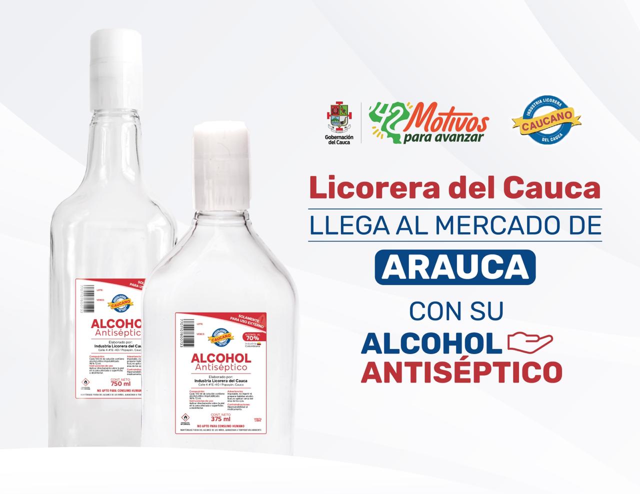 Gerente ILC, Victoria Feuillet, anuncia llegada de alcohol antiséptico Caucano a Arauca